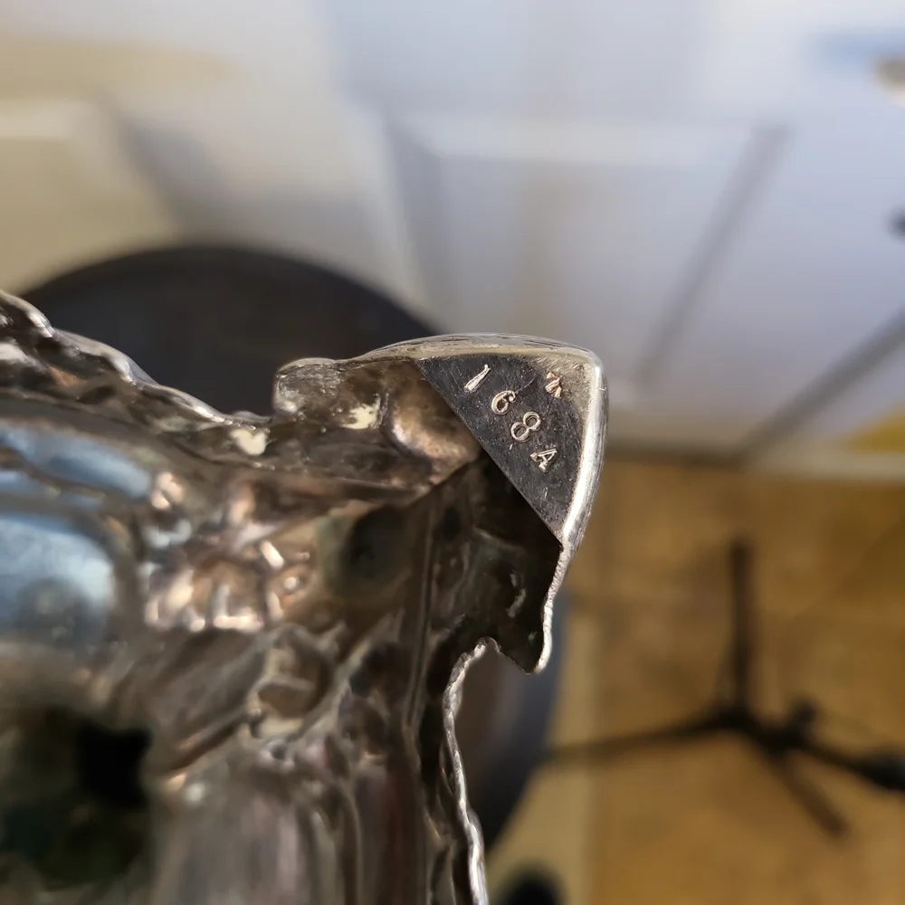 Pair of Russian Repousse Silver Plate Candlesticks by Warszawa Norblin 19th Cent - Picture 8 of 11